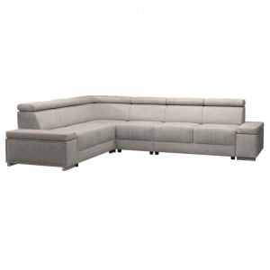 Colţar, gri-bej Taupe, model stânga, 315x80/98x256 cm - TP266664