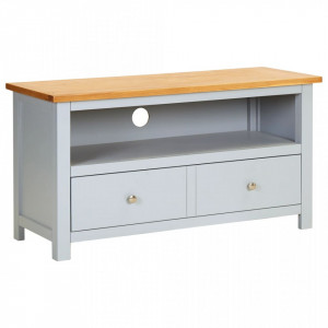 Comoda TV, 90 x 35 x 48 cm, lemn masiv de stejar - V288631V
