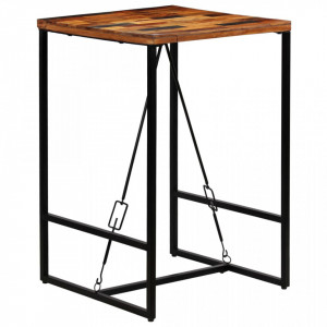 Masa de bar din lemn masiv reciclat, 70 x 70 x 106 cm - V246288V