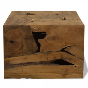 Masuta de cafea, 50 x 50 x 35 cm, lemn de tec natural, maro - V244557V