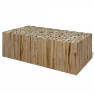 Masuta de cafea, Tec natural, 90 x 50 x 35 cm - V244556V
