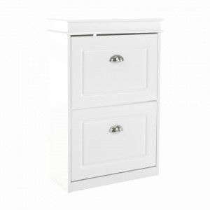 Pantofar, 2 compartimente, alb, 53x82x24 cm - TP257686