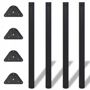 Picioare de masa reglabile, Negre, 870 mm, 4 buc. - V242149V