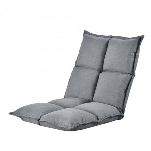Scaun podea, 110 x 55 x 11 cm, gri deschis, reglabil in 5 trepte - P65760489