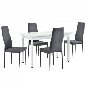 Set bucatarie masa cu 4 scaune ,alb/gri - P61814287