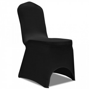 Set huse elastice pentru scaune 50 buc. Negru - V130338V