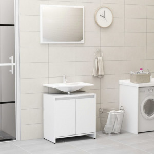 Set mobilier de baie, alb, PAL - V802651V