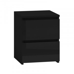 TENO7 - Set 2 Noptiere, 30x30 cm, cu 2 sertare pentru dormitor - Alb, Sonoma, Maro, Maro-Alb, Sonoma-Alb, Alb-Lucios, Negru-Lucios