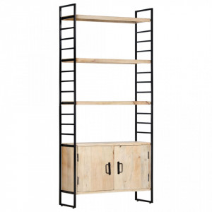 Biblioteca cu 4 niveluri 80x30x180 cm lemn masiv de mango - V284421V