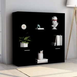 Biblioteca, negru, 98 x 30 x 98 cm, PAL - V801117V