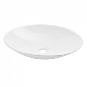 Chiuveta ovala de blat, 50 x 35 x 10 cm ceramica alb - P52909910