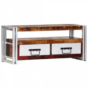 Comoda TV, 90 x 30 x 40 cm, lemn masiv reciclat - V247819V