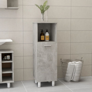Dulap de baie, gri beton, 30 x 30 x 95 cm, PAL - V802619V