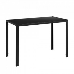 Masa bucatarie blat sticla, negru - P54457282