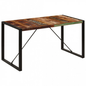 Masa de bucatarie, 140x70x75 cm, lemn masiv reciclat - V247421V