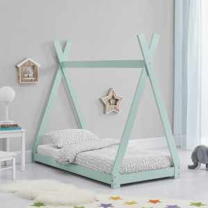 Pat copii, 168,5x86x150 cm, verde - P67263872