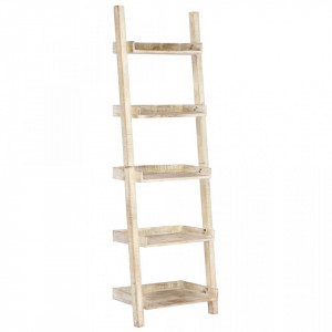 Raft tip scara, alb, 75 x 37 x 205 cm, lemn masiv de mango - V247872V