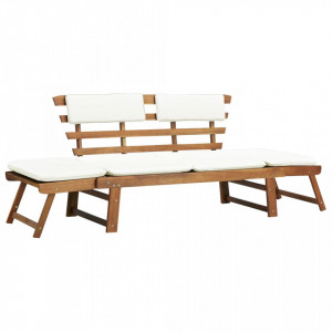 Sezlong/Banca gradina, lemn masiv de acacia, 190 x 66 x 75 cm - V42647V