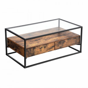 SOMCI3 - Masuta cafea stil Industrial, 106 x 57 x 45 cm