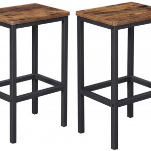 SOSCI1 - 2x Scaune Bar stil Industrial, 40 x 30 x 65 cm