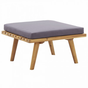 Taburet de gradina cu perna, 60 x 60 x 29 cm, lemn masiv acacia - V46674V