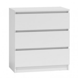 TECOA133 - Comoda 70 x 40 x 77 cm, Alb-Mat