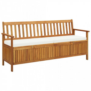 Banca de depozitare cu perna, 170 cm, lemn masiv de acacia - V45912V