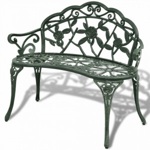 Banca de gradina cu cadru din aluminiu, verde - V42166V