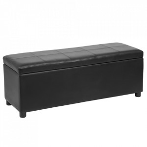 Bancheta, bancuta dormitor cu lada depozitare, negru - P47581734