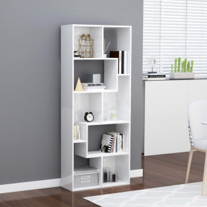 Biblioteca, alb extralucios, 67 x 24 x 161 cm, PAL - V801883V