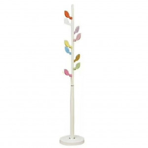 Cuier de podea, tip pom, alb, 30x30x171 cm - TP234464