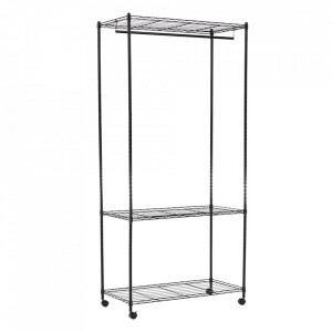Cuier mobil, 90x45x190 cm, negru - TP275004