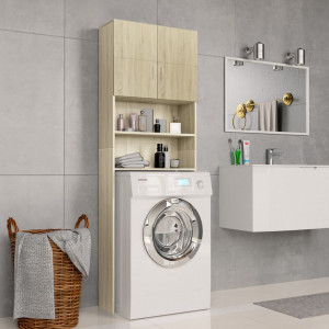 Dulap masina de spalat, stejar Sonoma, 64 x 25,5 x 190 cm, PAL - V800030V