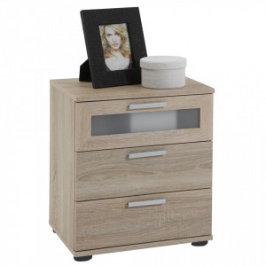 FMD Noptiera cu 3 sertare, stejar - V428733V