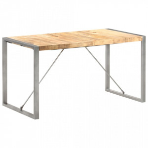 Masa de bucatarie, 140 x 70 x 75 cm, lemn masiv mango nefinisat - V321562V