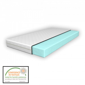 Saltea spuma rece cu husa matlasata, 70 x 140 x 11 cm, alb - P57854987