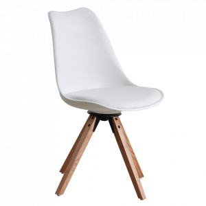 Scaun pivotant elegant, alb - TP288201