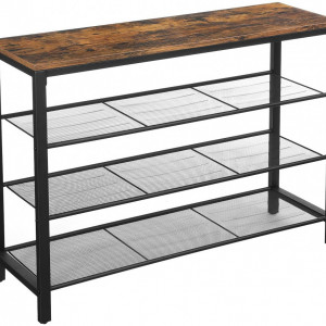 SOPANI5 - Pantofar cu rafturi stil Industrial, 100 x 30 x 72 cm