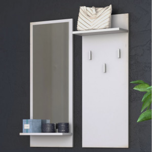 TECUIA110 - Cuier hol tip panou 70 x 90 x 16 cm - Alb-Mat