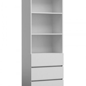 TERAA104 - Raft, biblioteca 60 x 35 x 180 cm, Alb-Mat