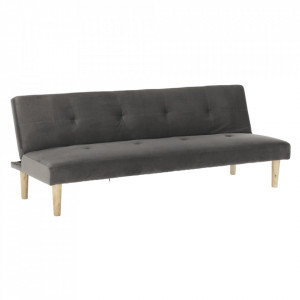 Canapea extensibilă, gri/stejar, 178x66x68 cm - TP259659