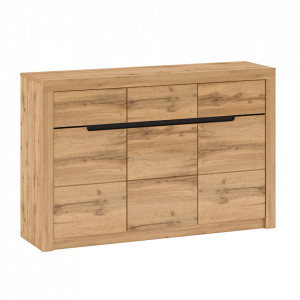 Comodă, culoarea stejar, 147,6x39,7x95,7 cm - TP263967