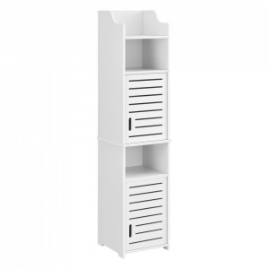Dulap baie cu 2 usi si 3 rafturi, alb - P73061914