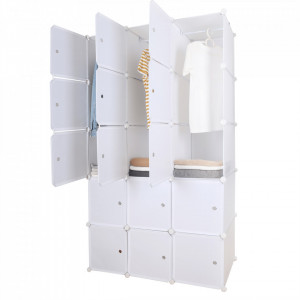 Dulap multifuncţional modular, alb - TP288648
