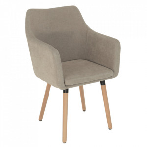 Fotoliu de design, bej/fag - TP204517