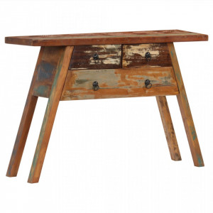 Masa consola, 110 x 30 x 75 cm, lemn masiv reciclat - V247577V
