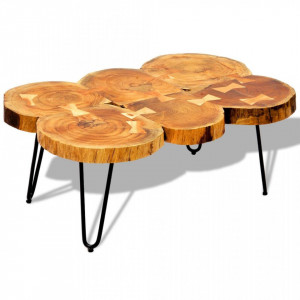 Masuta de cafea, 35 cm, 6 butuci, lemn masiv de sheesham - V242443V