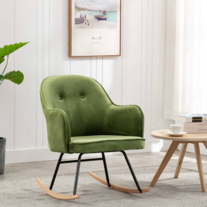 Scaun balansoar, verde deschis, catifea - V289521V