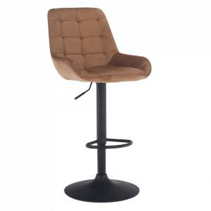 Scaun de bar, material textil Velvet maro - TP299529