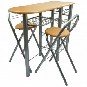 Set mobilier bar din lemn - V240096V